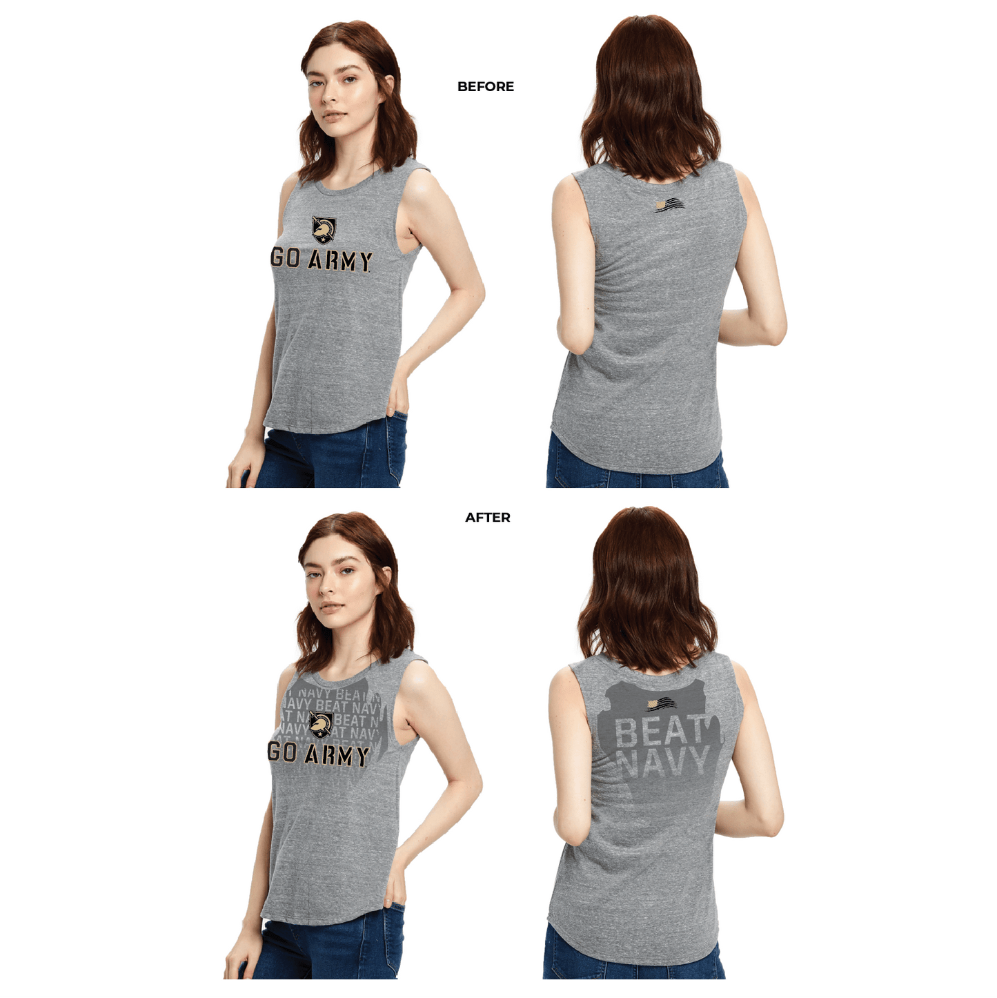 Women's Go Army - Beat Navy Sweat Tank