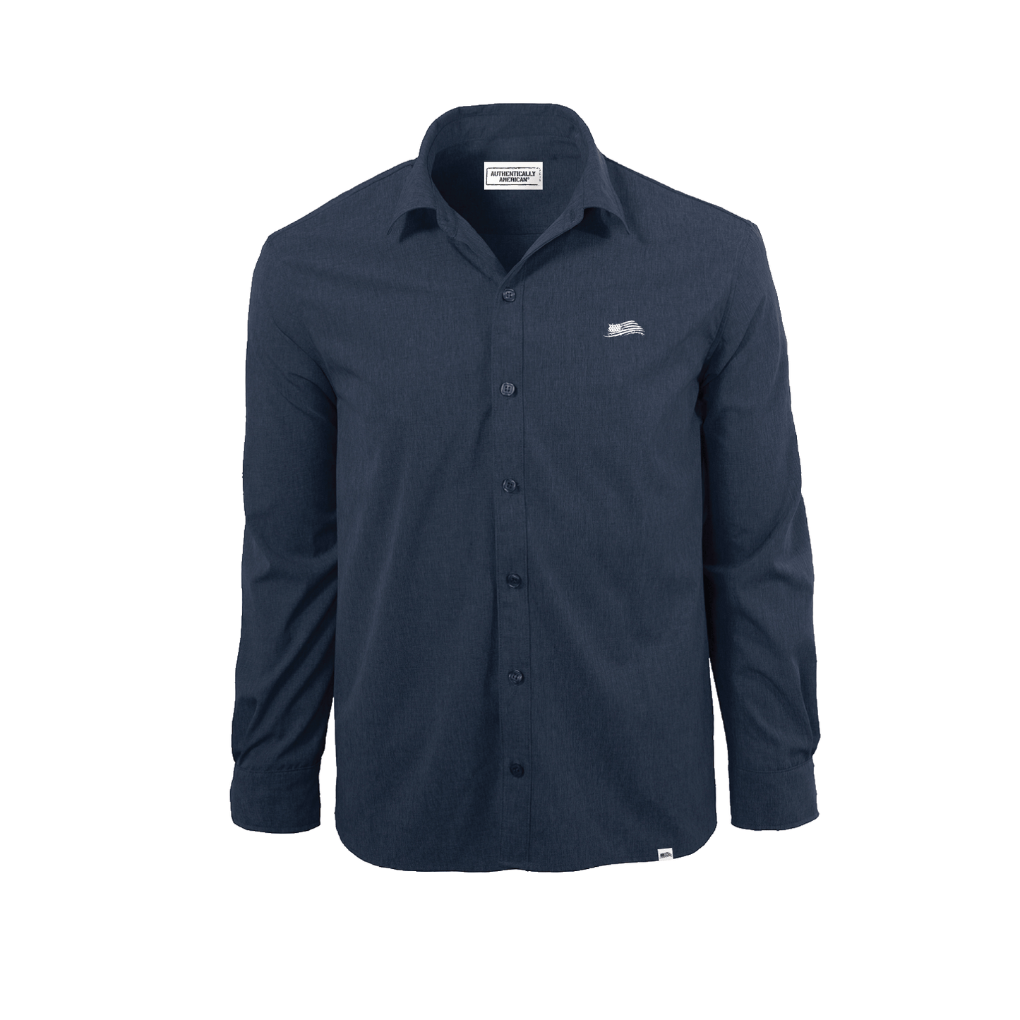 Chambray Long Sleeve Button-Down Shirt