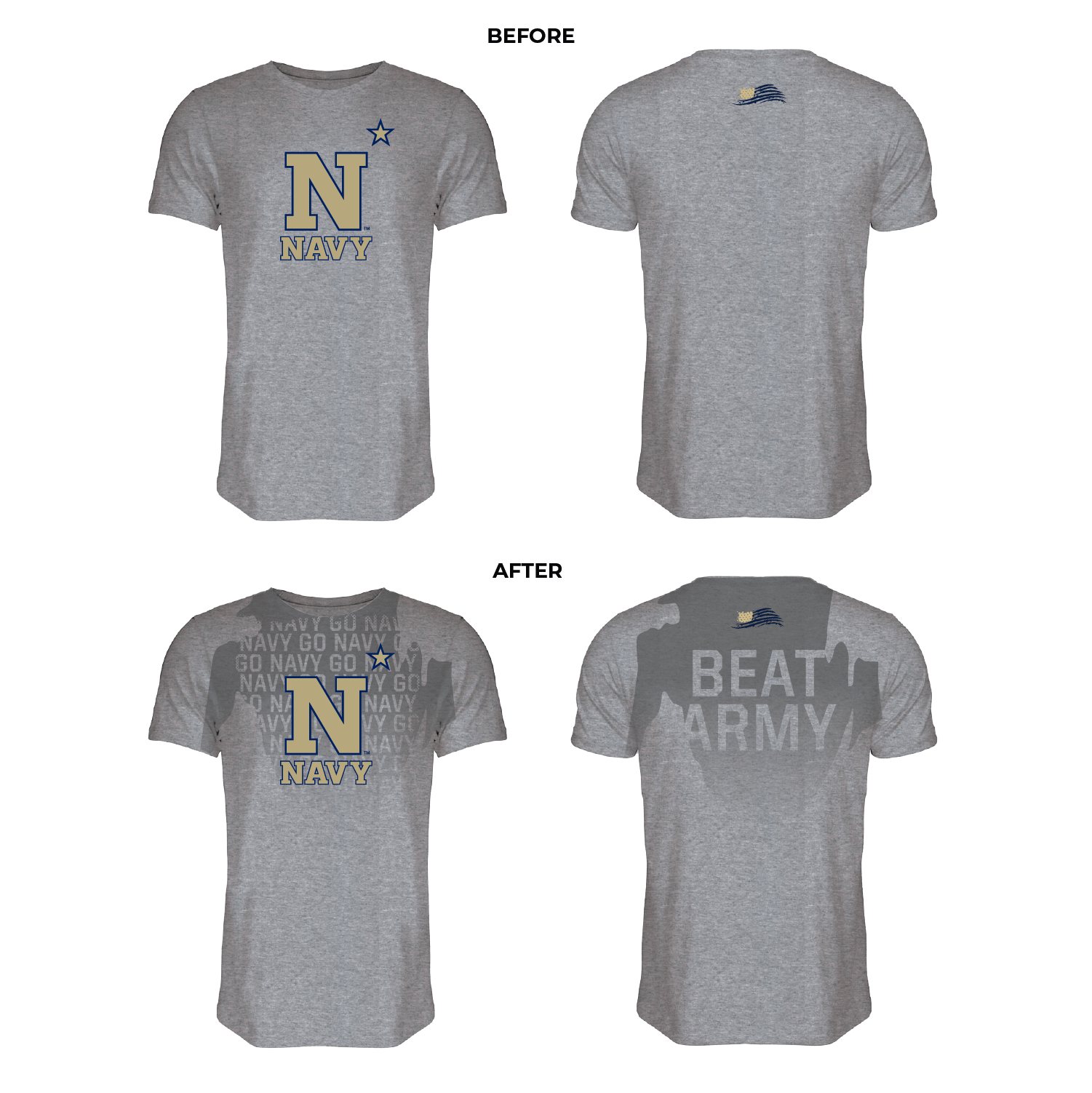 Go Navy Beat Army Sweat Tee - Main Image
